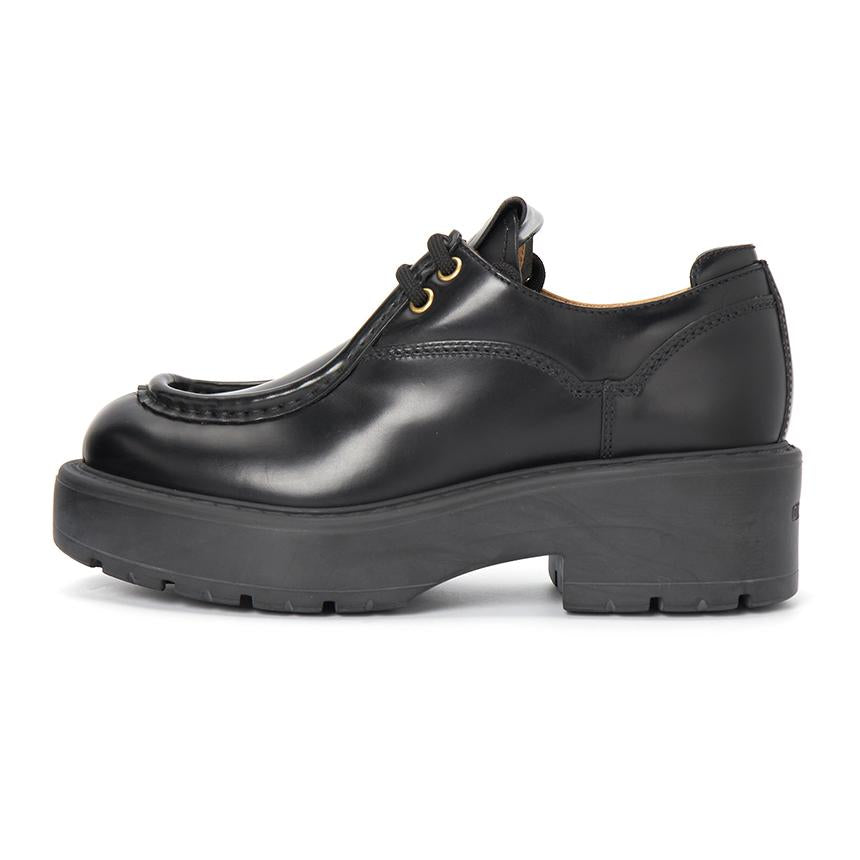 Miu Miu Black Leather Loafers for Women