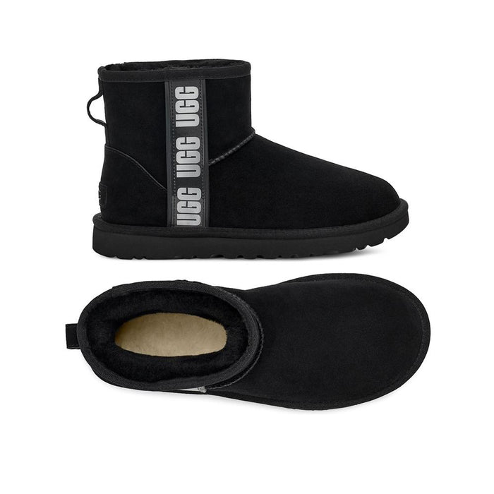 Ugg Classic Mini Side Logo II Ankle Boots Black