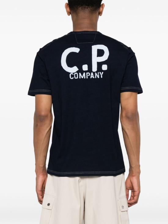 CP Company Denim Washed Short Sleeve T-Shirt 16CMTS171 A110056 WD08