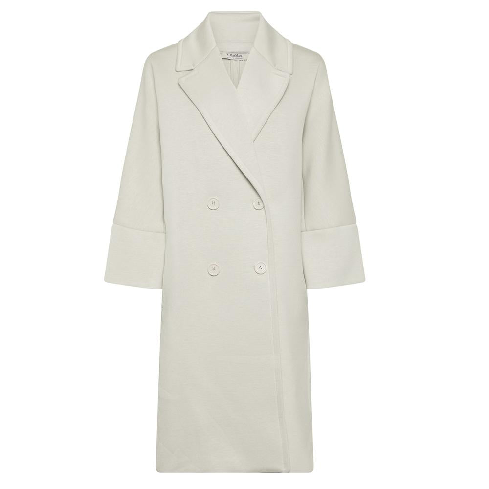 Max Mara ZURCA Neoprene Coat Ecru 2399010131 001