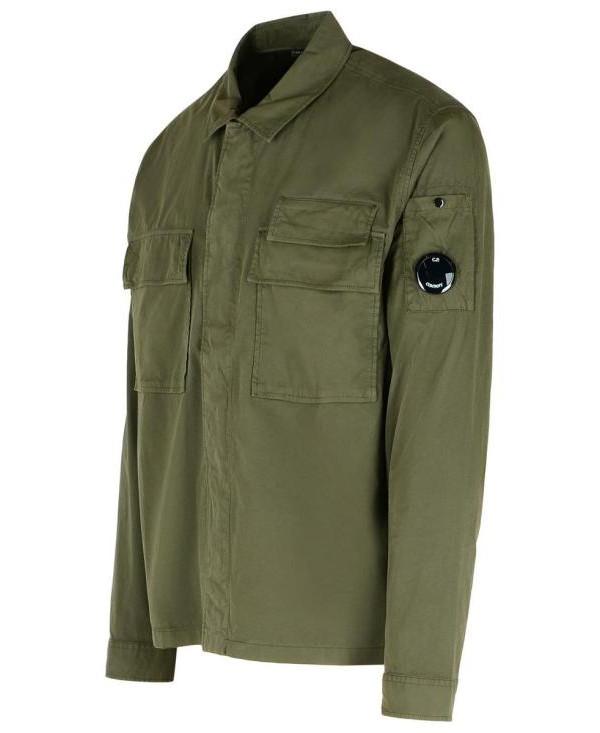 CP Company Gabardine Utility Lens Organic Cotton Long Sleeve Shirt