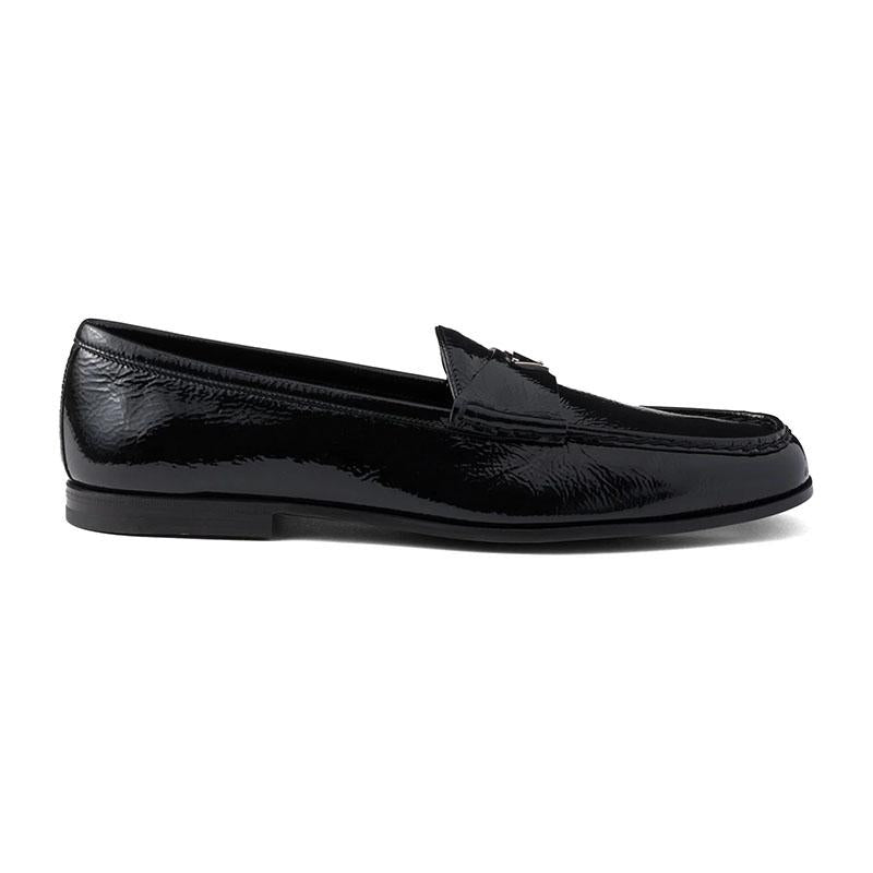 PRADA Black Naplak Leather Loafers 2DB221 F X000 H27 F0002