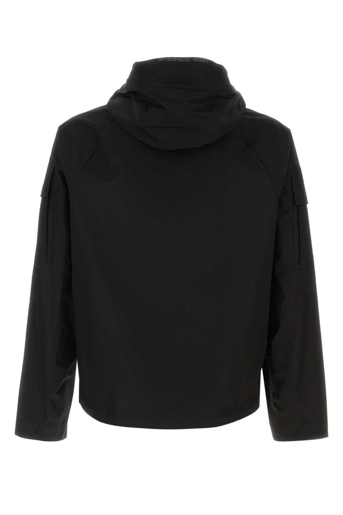 CP Company Black Nylon Casual Bomber Jacket for Men