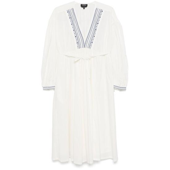 A.P.C. White Midi Dress COHHHF35203AAB