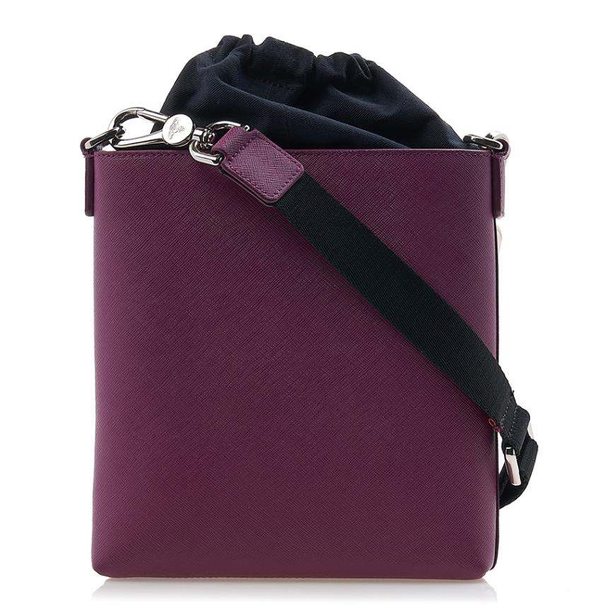 Vivienne Westwood Saffiano Drawstring Crossbody Bag Women Black