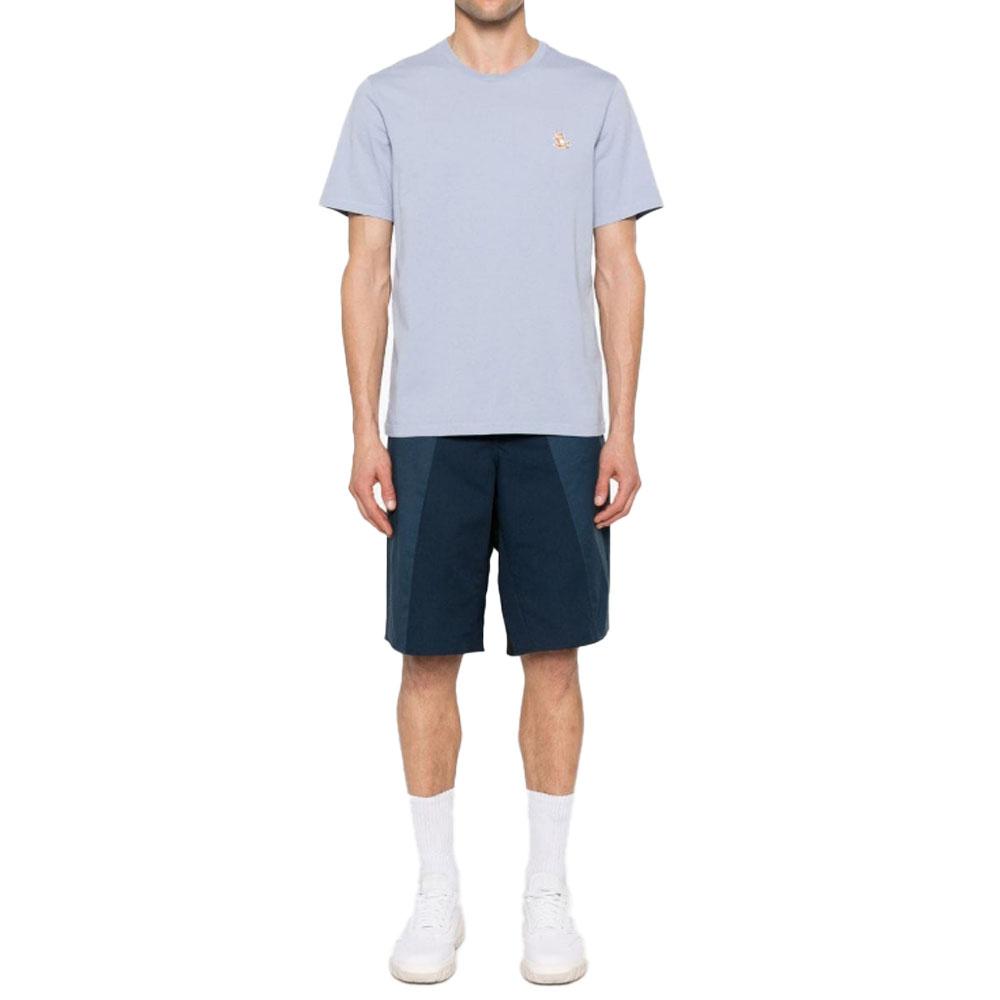 Maison Kitsune Chillax Fox Blue Cotton Short Sleeve T-Shirt