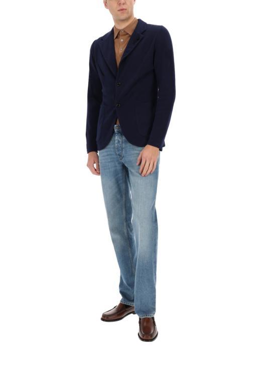 LARDINI Blue Wool Blend Single-Breasted Men’s Jacket CNLJM70 CN6600