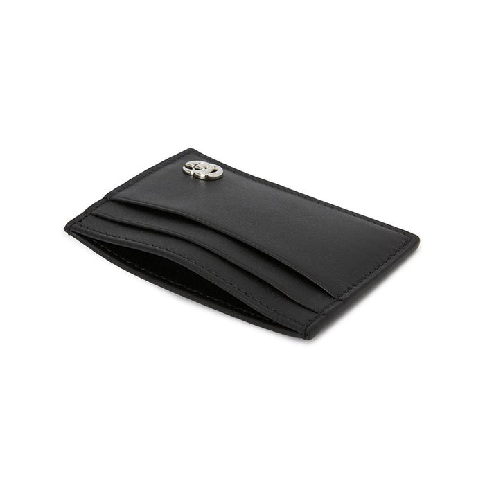 GUCCI Black Leather Card Holder Wallet for Men
