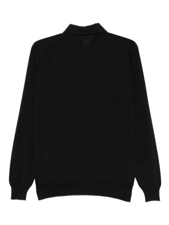 LARDINI Men's Polo Shirt CNLPML61 CN64021 999 BLACK DOM