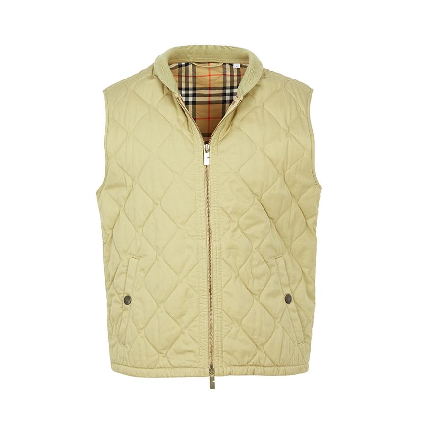 BURBERRY Men’s Quilted Vest Down Puffer Gilet Black