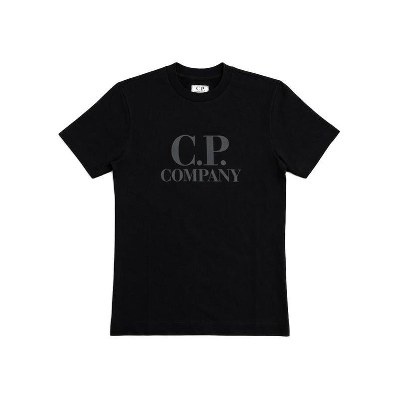 CP Company Women Kids Logo Print Short Sleeve T-Shirt Bla 20CKTS038C 00LAA17 999