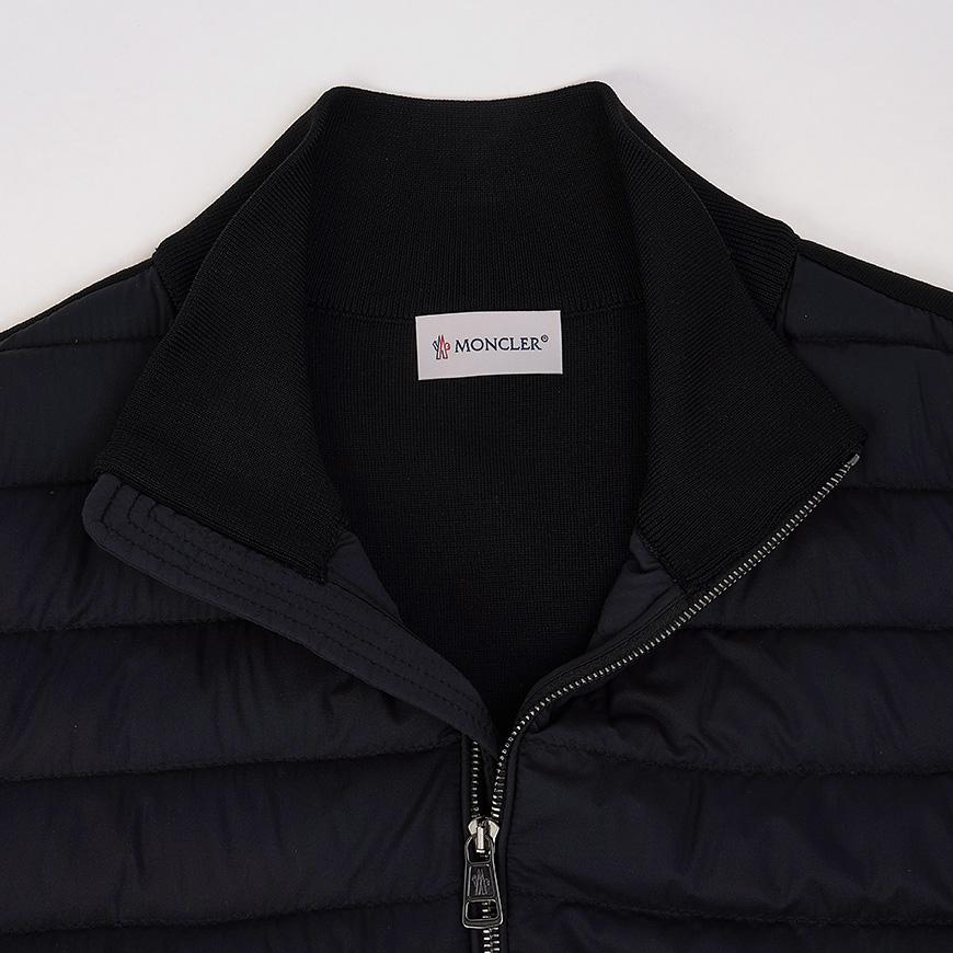 Moncler Men’s Padded Zip-Up Knit Cardigan Jacket 9B00022 V9100 999