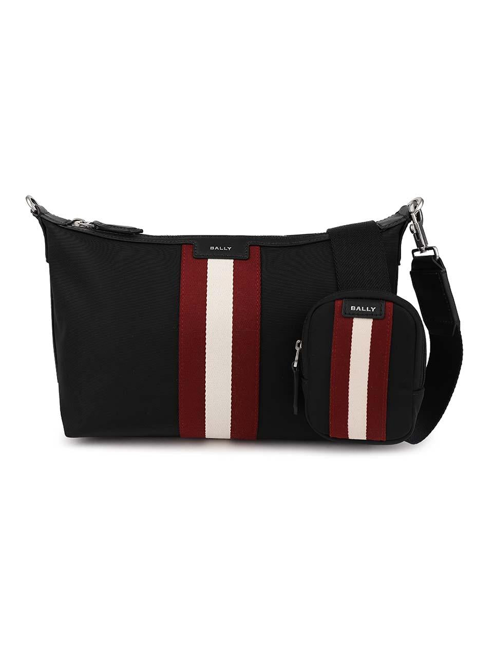 BALLY Black Leather Shoulder Crossbody Bag for Men MAC06A NY286 U901P
