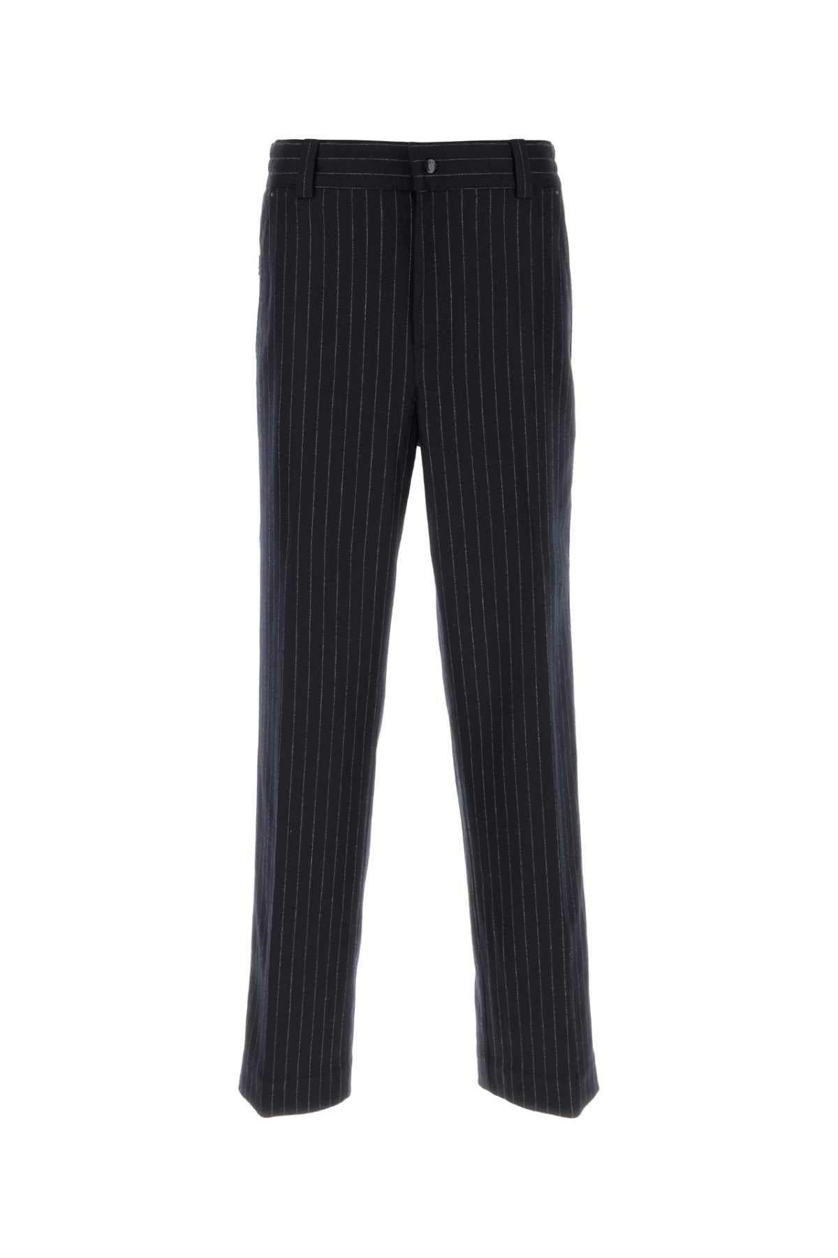 Moncler Navy Wool Suit Pants for Men