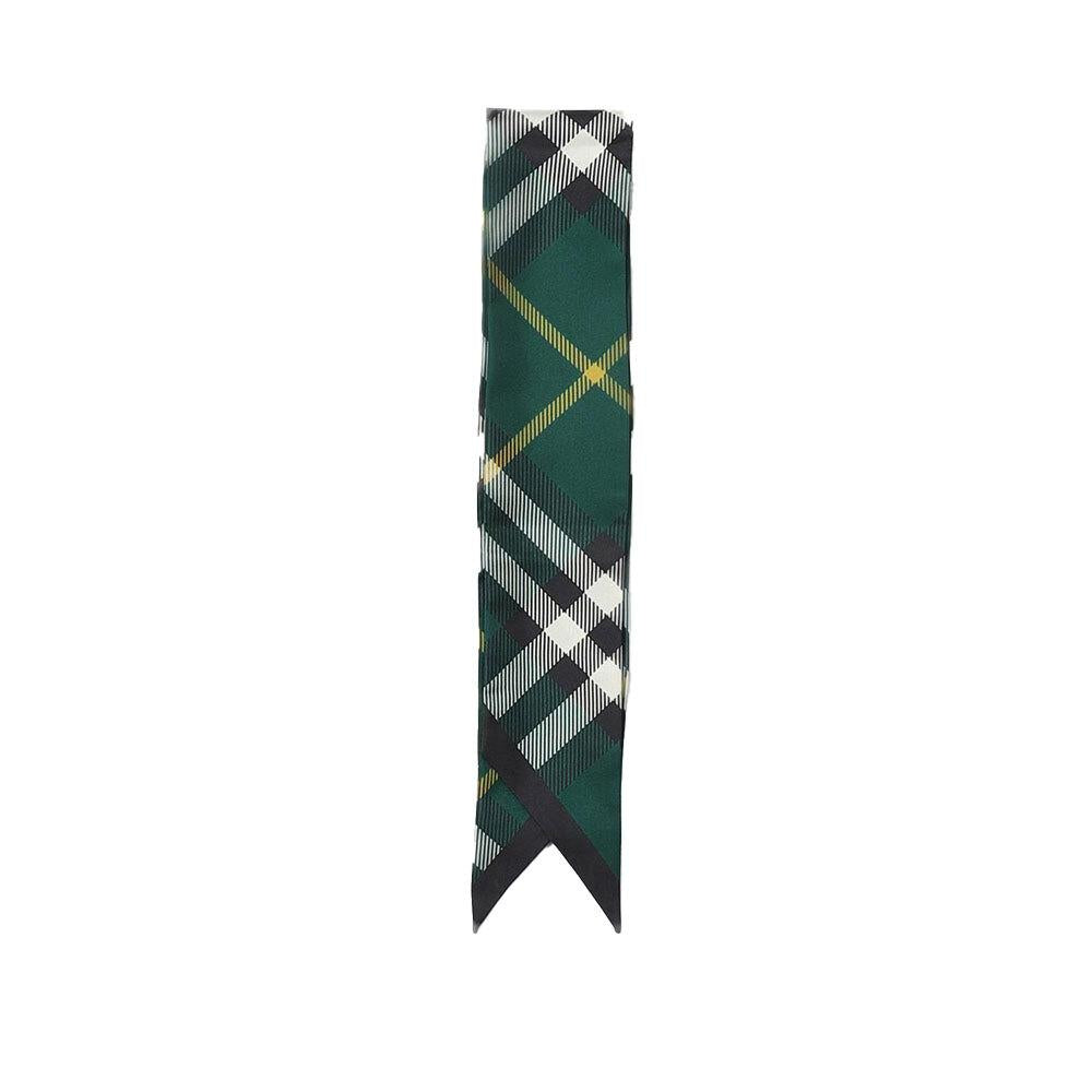 BURBERRY Silk Check Bandana Scarf for Women
