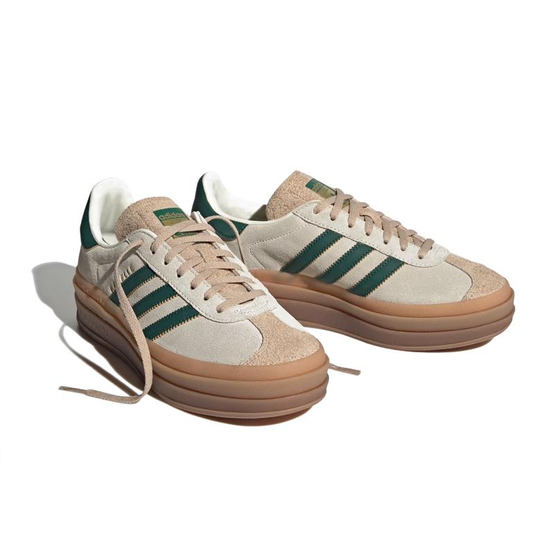 Adidas Gazelle Bold Beige Green Women’s Low-Top Sneakers