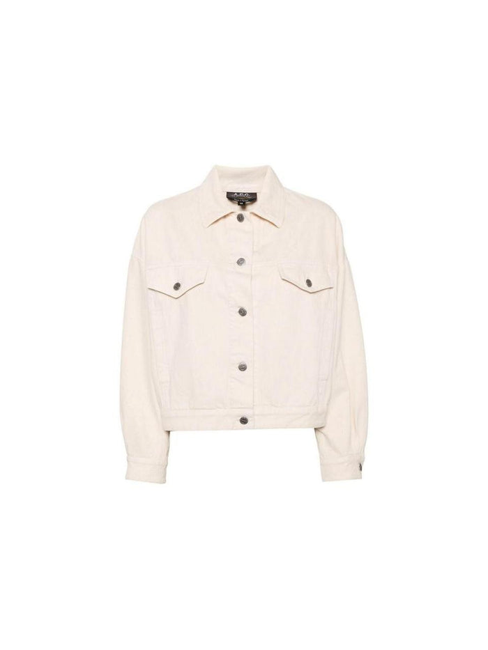 A.P.C. Cally Jacket Women’s Brown Cotton Blend Zip-Up Jacket