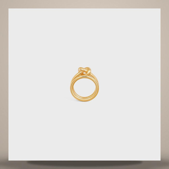 CELINE Yellow Gold Diamond Maillon Triomphe Ring 46Y166GYD 37YW