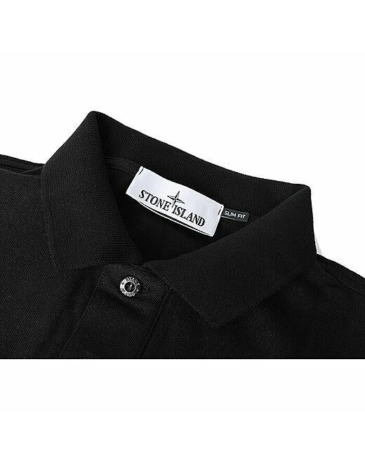 STONE ISLAND Men’s Stretch Piqué Short Sleeve Polo Shirt Slim Fit