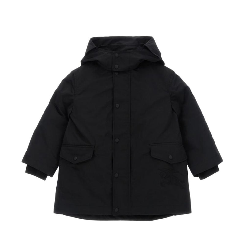 BURBERRY Black Beige BRADY 2-in-1 Hooded Parka Women’s 8109336