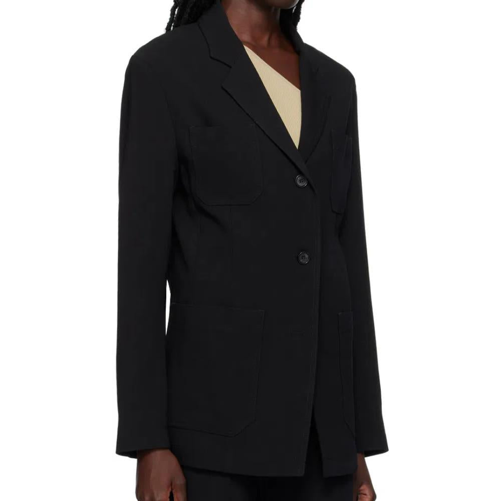 Toteme Slim Viscose-Blend Blazer Jacket Women Black 3011 274