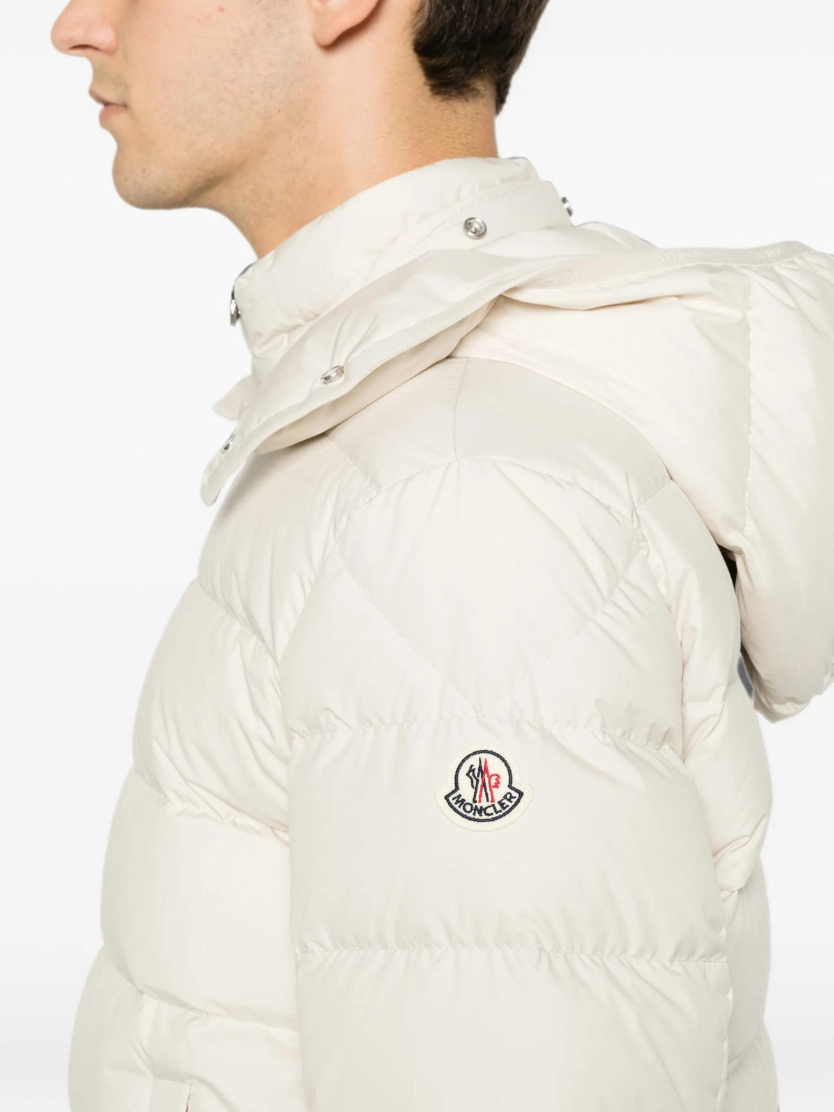 Moncler Down Puffer Jacket Black Nylon Men’s Outerwear