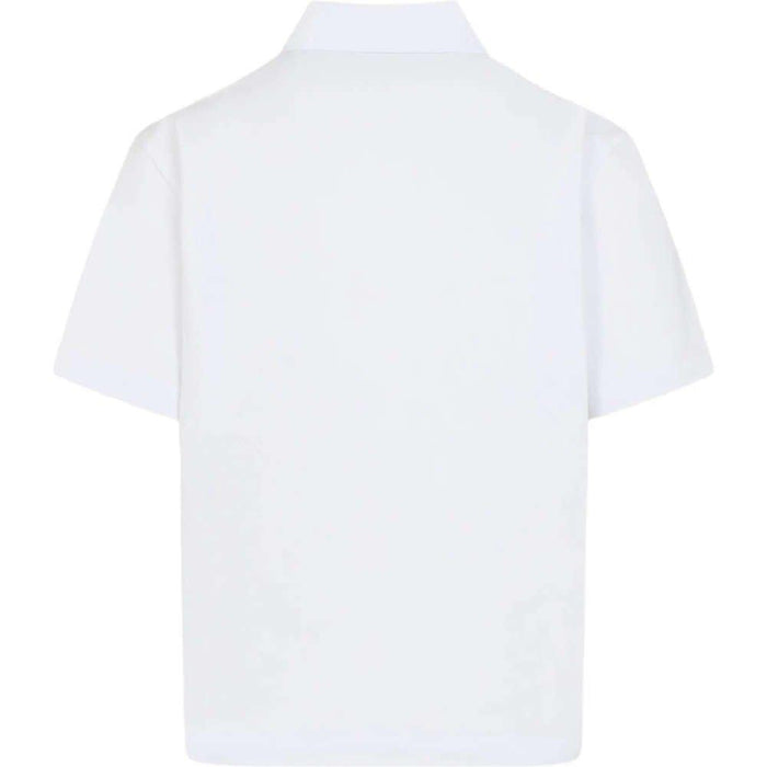 Moncler Logo Patch White Cotton Polo T-Shirt Unisex