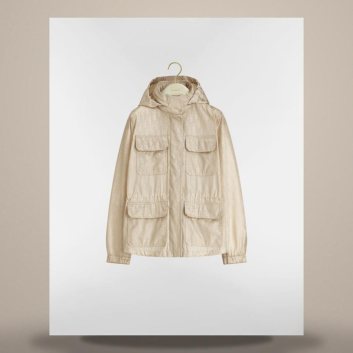 DIOR Beige Oblique Technical Fabric Safari Jacket 647C39A2458X1100