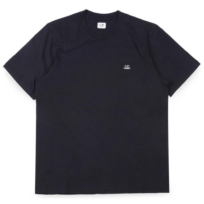 CP Company Men’s Navy Jersey Logo Patch Short Sleeve T-Shirt