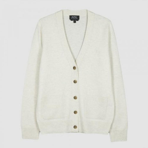 A.P.C. Louisa Wool Cardigan Round Neck Sweater
