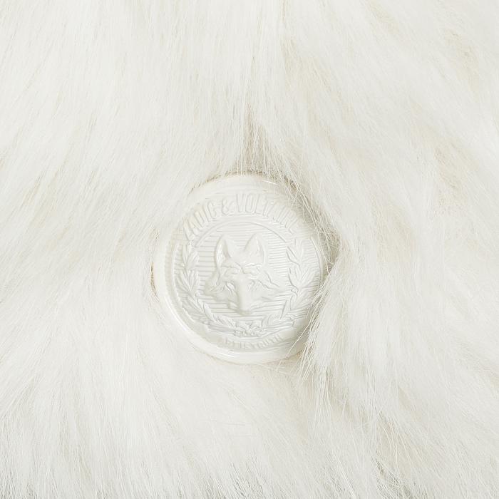 Zadig&Voltaire Faux Fur Jacket Women Beige Judo Style
