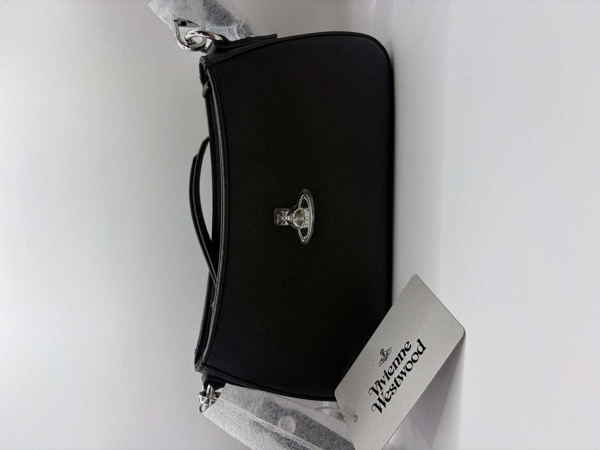 Vivienne Westwood Tasha Black Shoulder Phone Bag