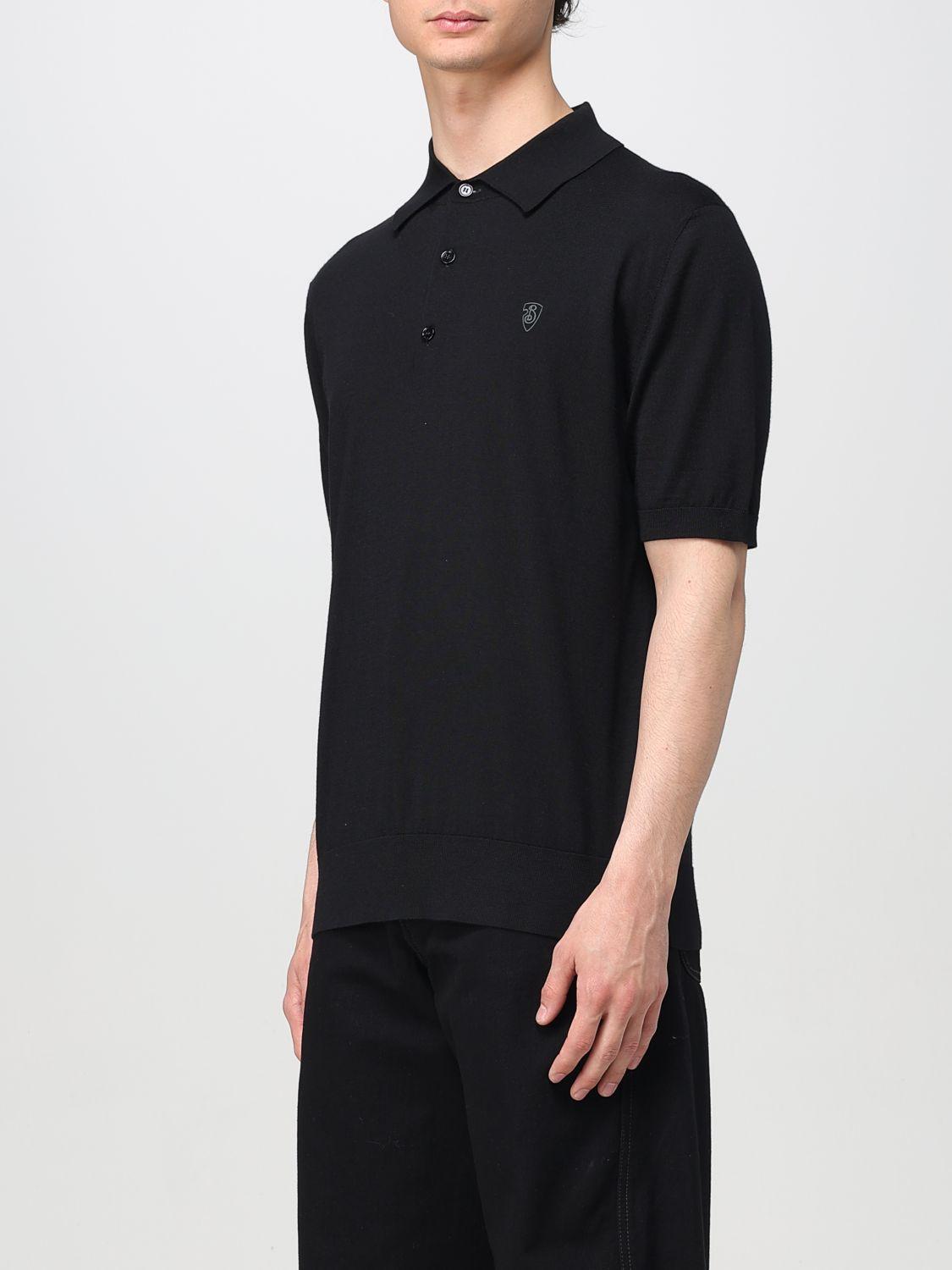 BURBERRY Short Sleeve Polo Shirt Cotton Mens Navy