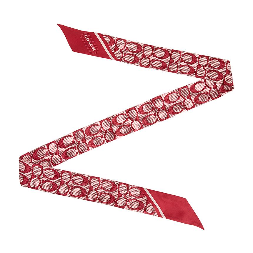 Coach Signature Women’s Silk Skinny Scarf C2783 DN8