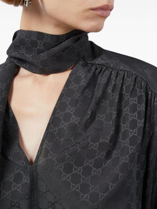 GUCCI Black Cotton Shirt 740513 ZAISQ 1000