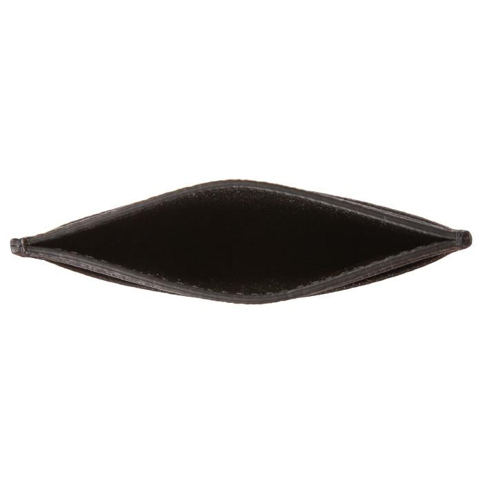 VALENTINO Logo Leather Card Holder Black Unisex