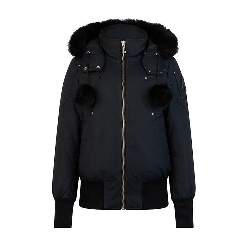 Moose Knuckles Debbie Shearling Black Women’s Puffer Jacket M32LB002SX 305