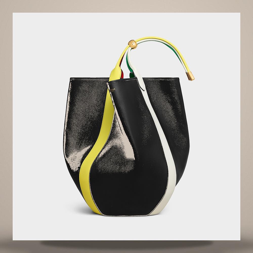 CELINE Large Drop Bucket Bag Soft Calfskin Multicolor Crossbody L102H3J23 14ML