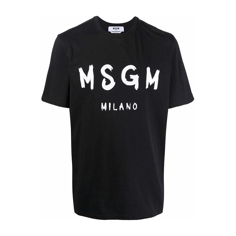 MSGM Logo Short Sleeve T-Shirt Black Men’s