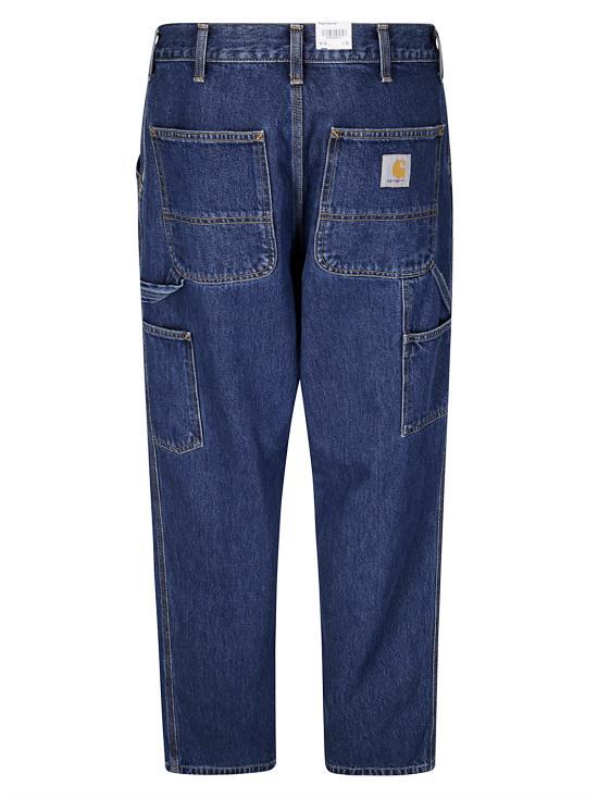 CARHARTT WIP Blue Stone Washed Smith Denim Single Knee Pants I0320240106