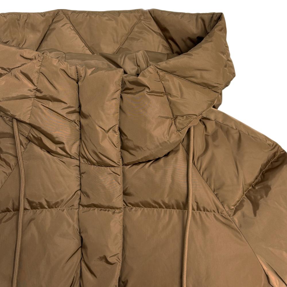 Max Mara Brown NEWBEMBO Side-Zip Hooded Puffer Jacket 2525496072 009