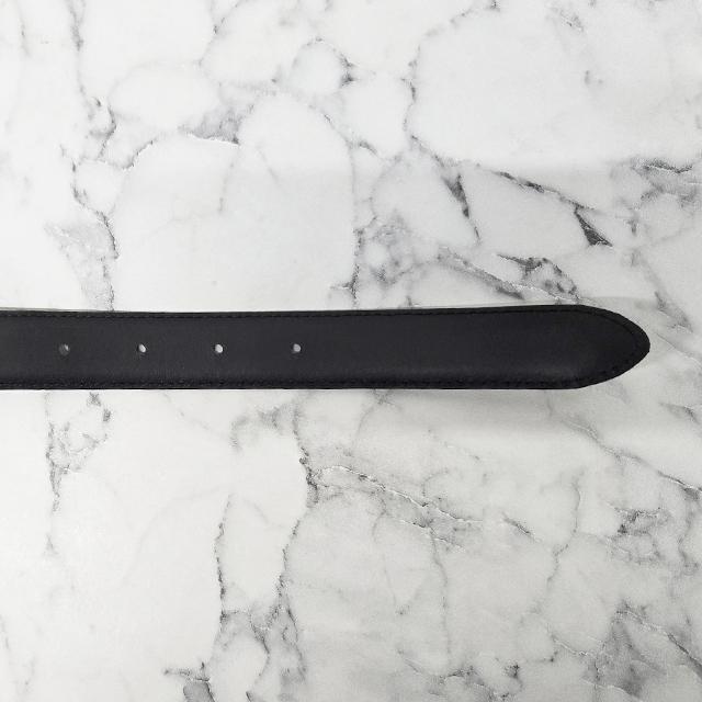 AMI Heart Logo Cowhide Leather Paris Belt Black Unisex