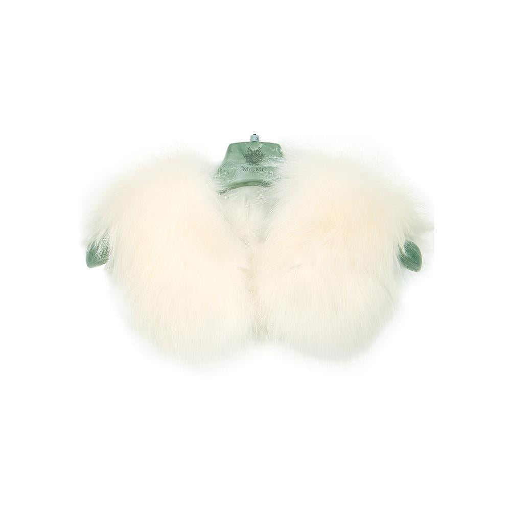 Mr & Mrs Ivory Raccoon Fur Muffler Scarf