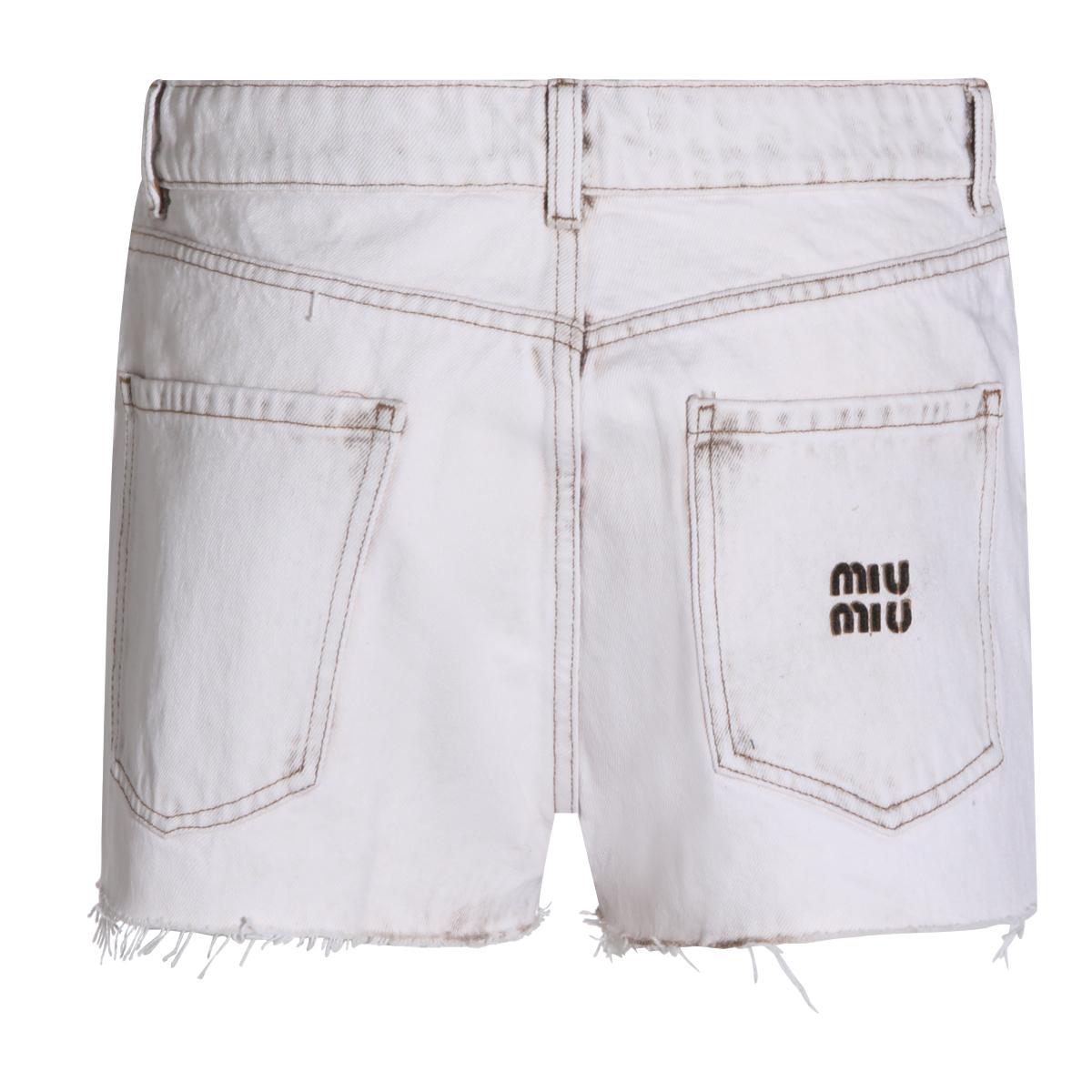 Miu Miu Black Cotton High-Waist Short Shorts