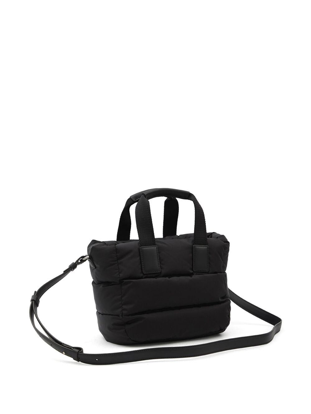 Moncler Black Nylon Shoulder Tote Bag