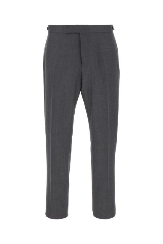 THOM BROWNE Twill Low Rise Classic Pants Dark Gray
