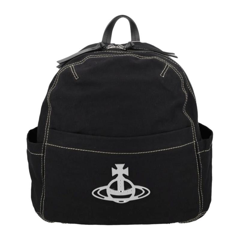Vivienne Westwood George Medium Backpack Black Leather