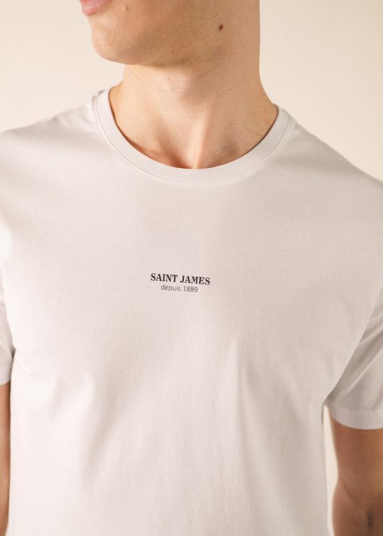 Saint James Short Sleeve T-Shirt for Men 4712CU BLANC DOM