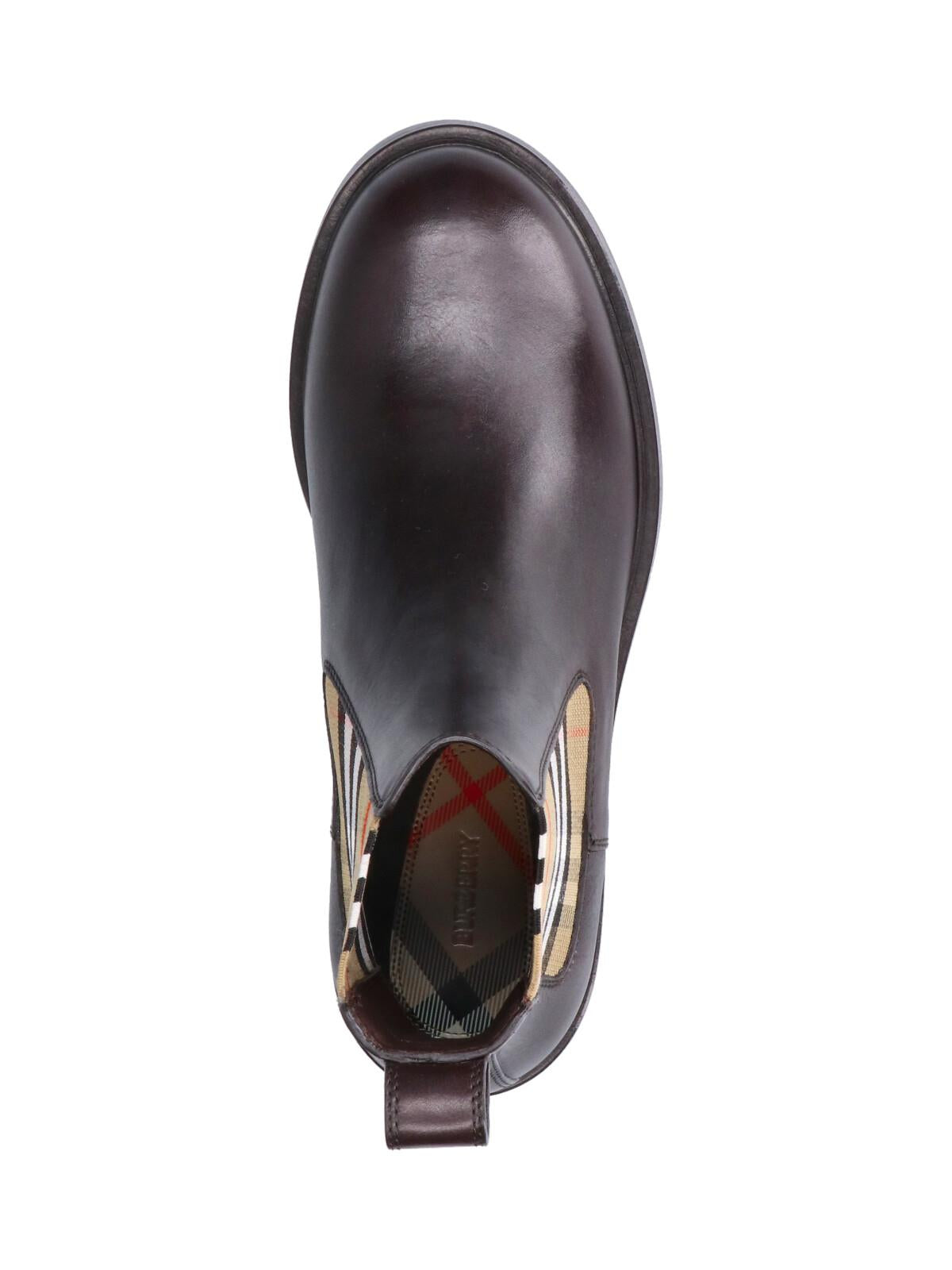 BURBERRY Leather Chelsea Boots Black Men