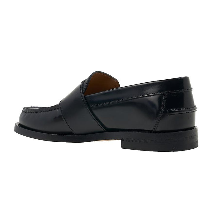 GUCCI Men’s Black Leather GG Buckle Loafers